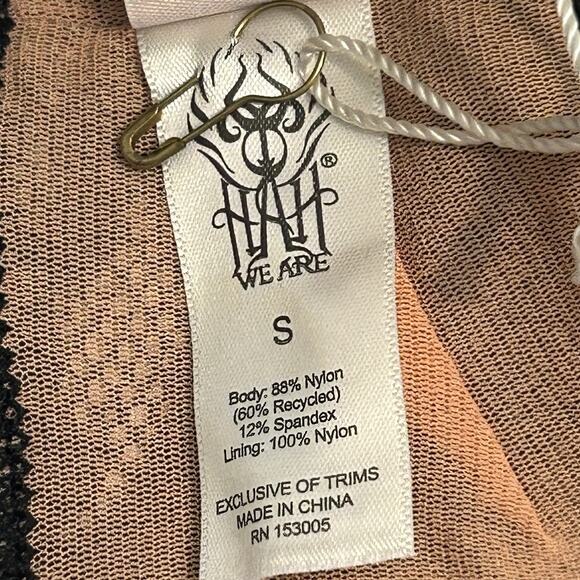 We Are HAH/Free People Guard Her Convertible Bra Garter Set Noir Black Lace Sm - Picture 11 of 11